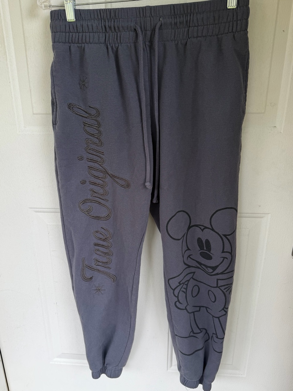 Disney Mickey Mouse True Original Gray Jogger Sweatpants Size S